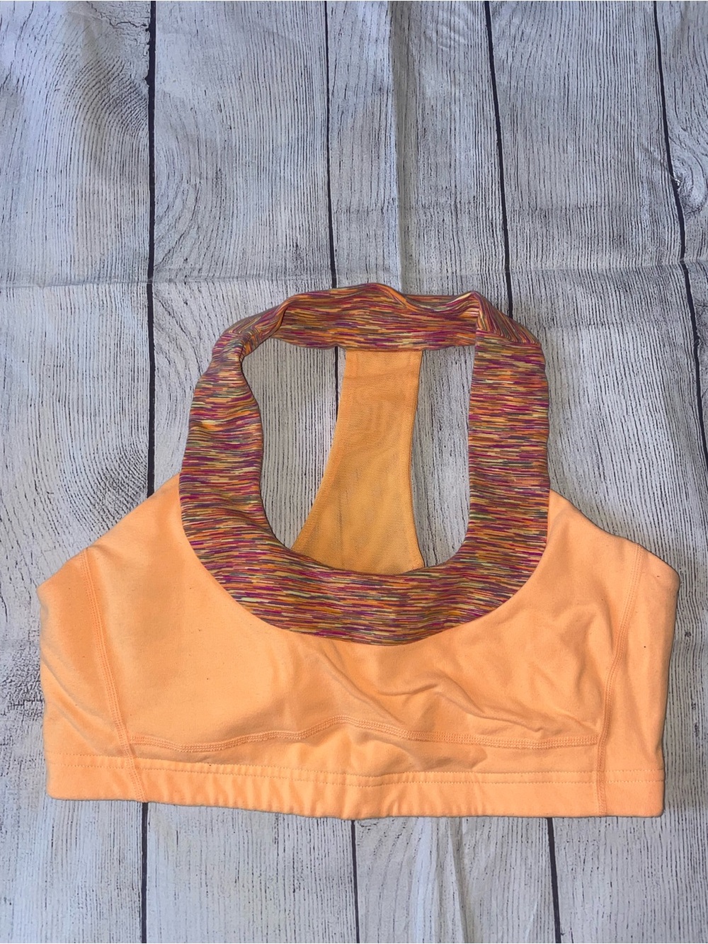 Lululemon Peach Multicolor Racerback Sports Bra
